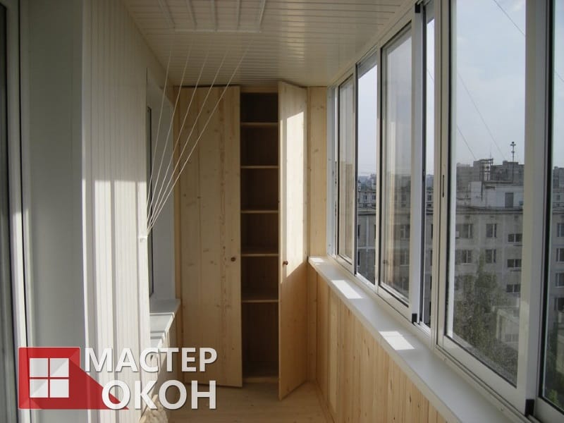 Остекление балконов и лоджий с отделкой в Северске